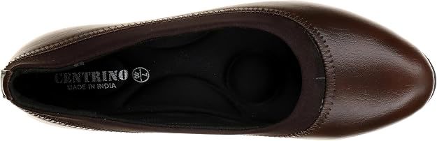 Brown Leather Low Wedge Shoes | حذاء بني جلد كعب ويدج قصير بحافة مطاطية_thumbnail_2