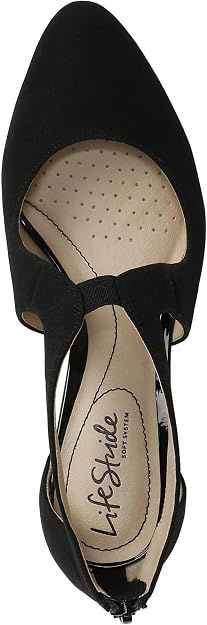 Black Suede Criss-Cross Heel Pumps | حذاء هيلز أسود شامواه بسير متقاطع وسحاب خلفي_thumbnail_3