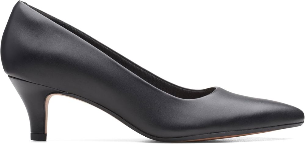 Black Leather Kitten Heels | حذاء هيلز أسود جلد كلاسيكي بكعب قصير_thumbnail_2