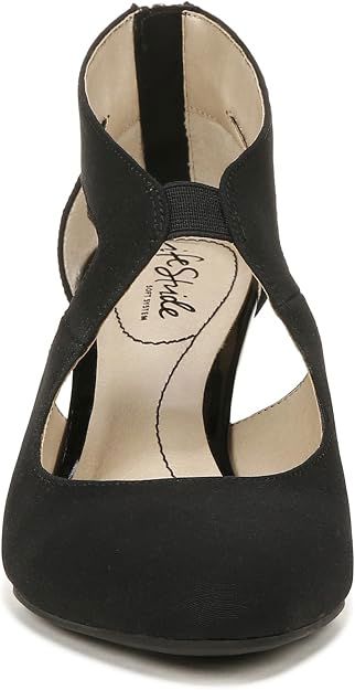 Black Suede Criss-Cross Heel Pumps | حذاء هيلز أسود شامواه بسير متقاطع وسحاب خلفي_thumbnail_1